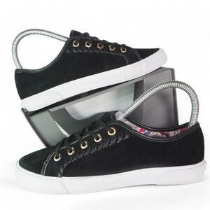 Jack Rogers Carter Suede Casual Shoes Black / White Women's 6M